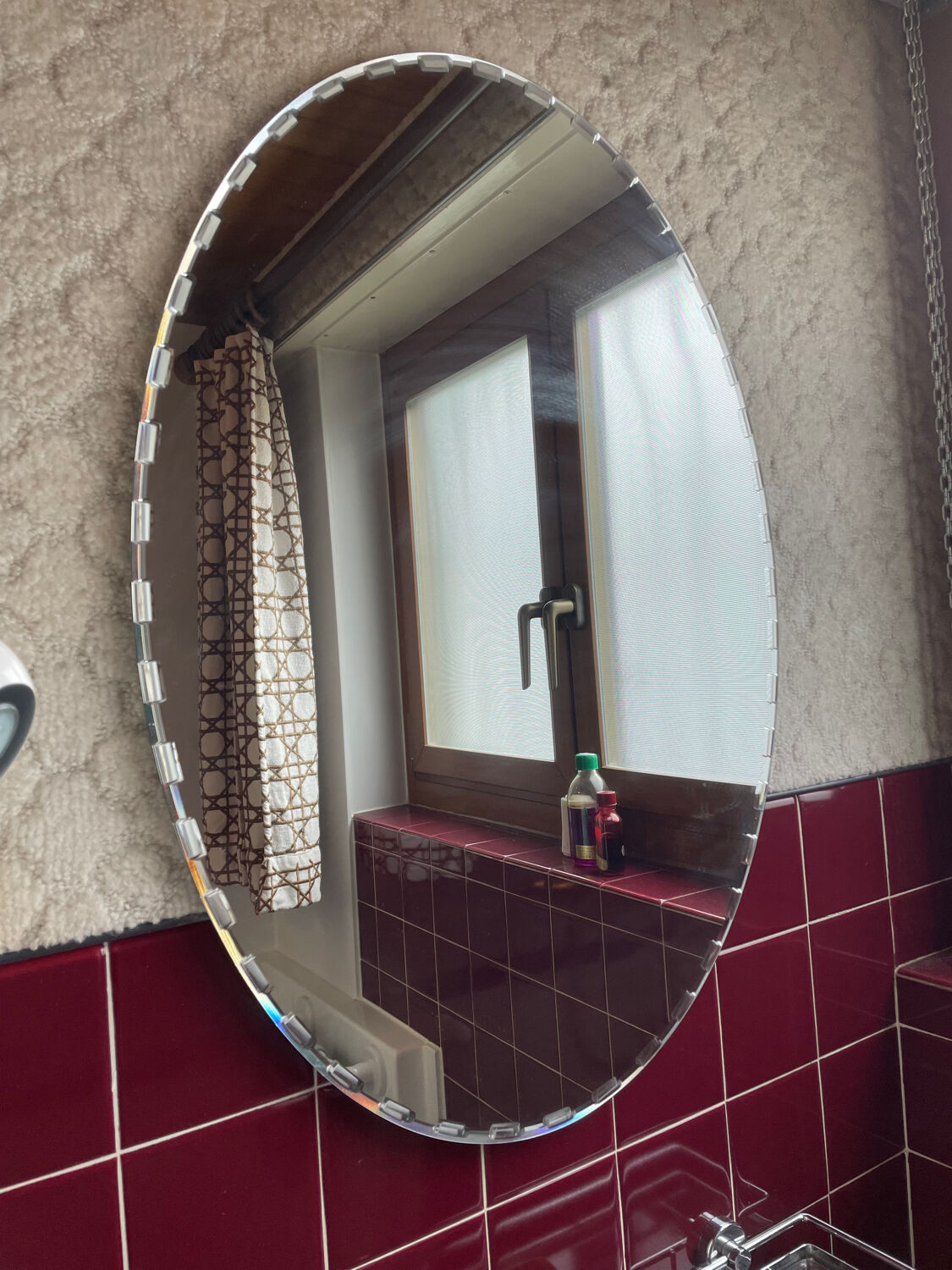 Art Deco pressed glass ceiling light Lumisec