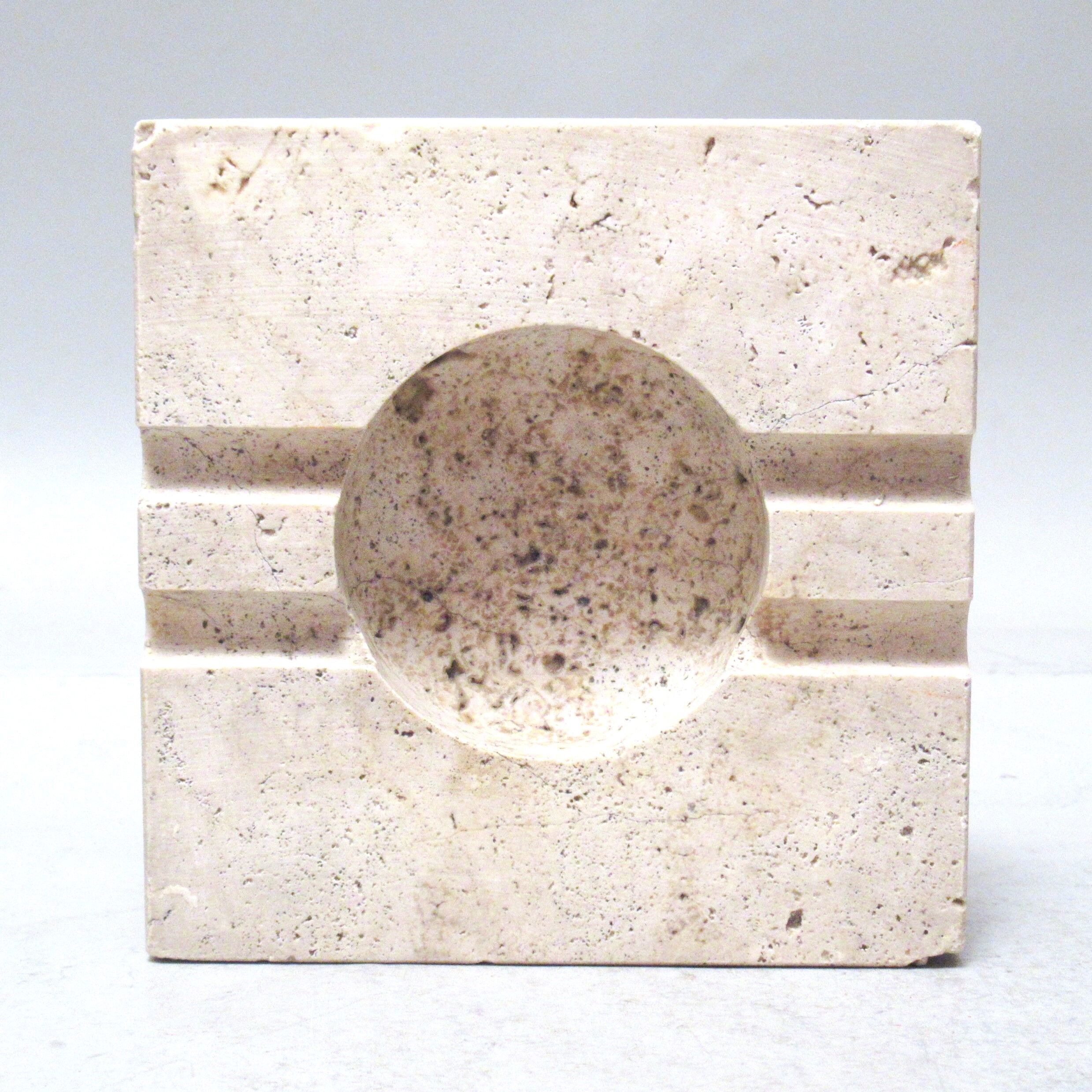Travertine ashtray Frattelli Mannelli 70s