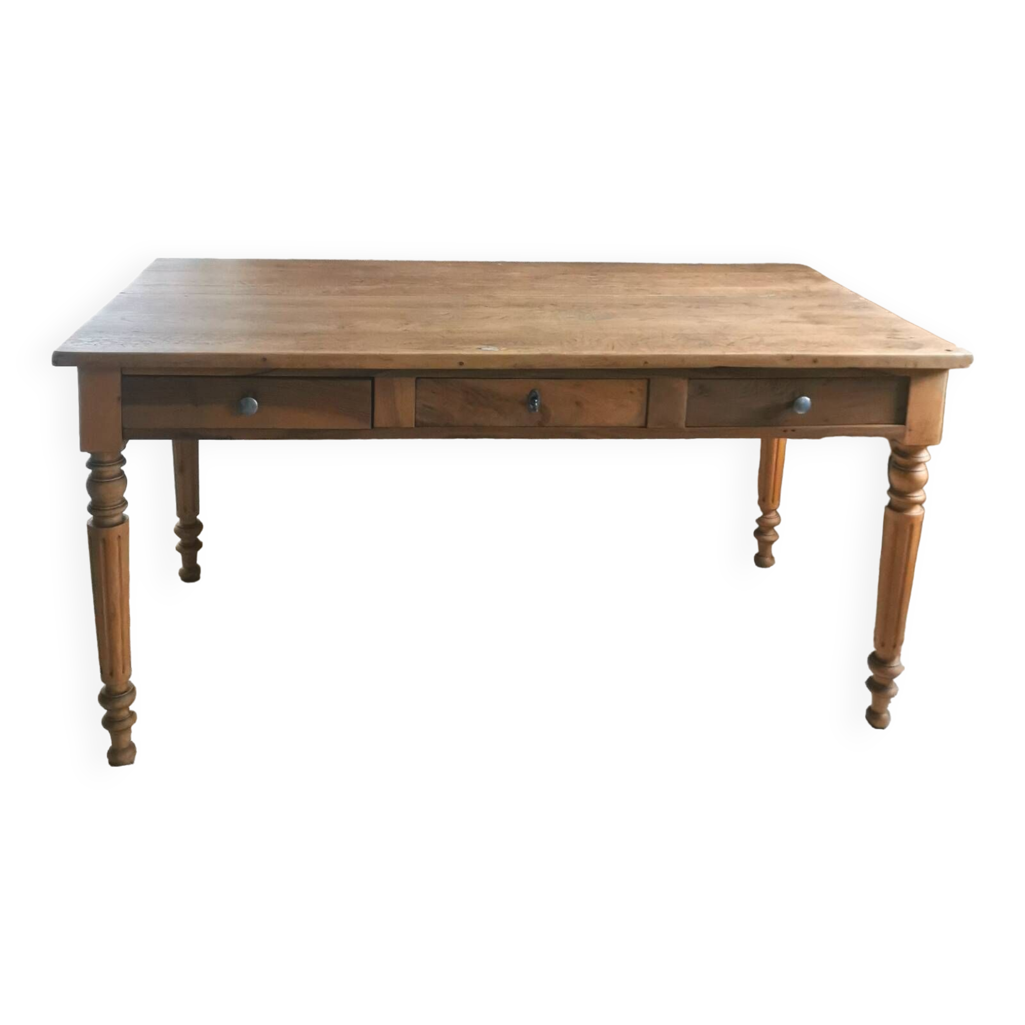 Table de ferme 3 tiroirs, 6 à 8 personnes