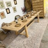 Farmhouse table with central extensions