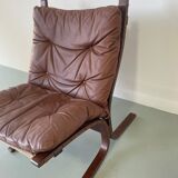 Vintage leather lounge chair Ingmar Relling