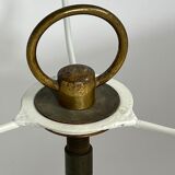 Lampe de table italienne en laiton et marbre du milieu du siècle des années 50
