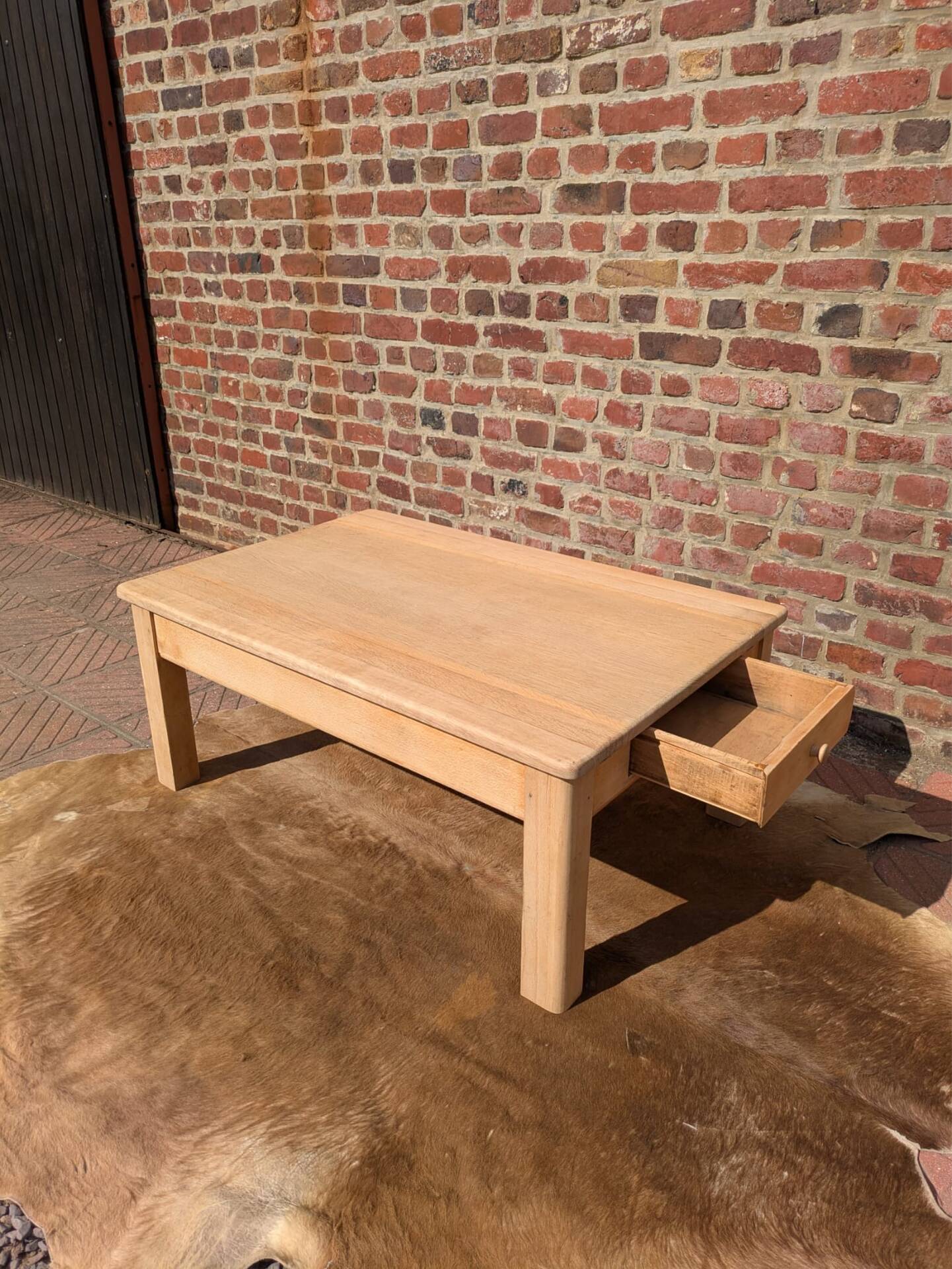 Light oak coffee table