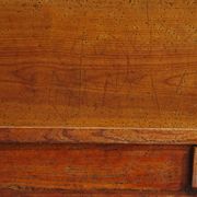 Rustic kneading trough in solid oak, removable lid and base.