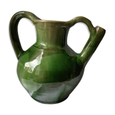 Old glazed terracotta pitcher