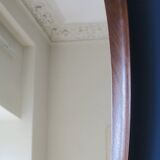 AB Glas and Trae Hovmantorp large sculptural mahogany wall mirror, 1960s