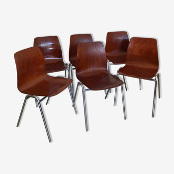 Lot d 6 vintage Pagholz chairs
