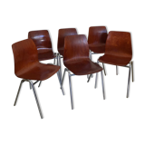 Lot d 6 vintage Pagholz chairs