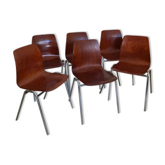 Lot d 6 vintage Pagholz chairs