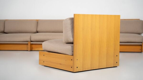 Ensemble de sièges modulaires moderne du milieu du siècle, Italie, années 1960 - Nouvelle tapisserie.