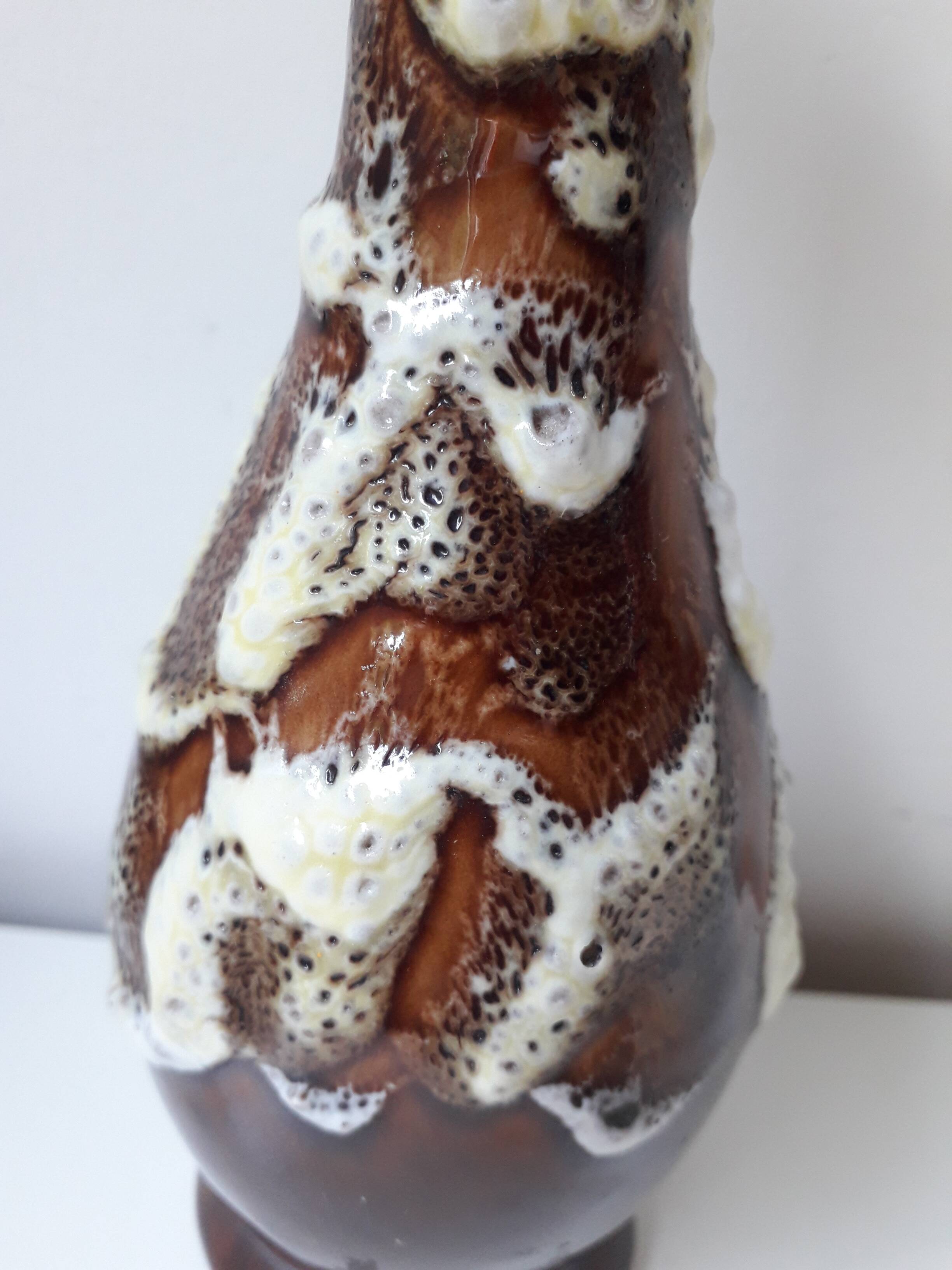 Fat Lava Pottery Vase Ocean Rock