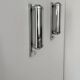 Pair of vintage modernist wall lights, chrome and sandblasted glass, France 1930