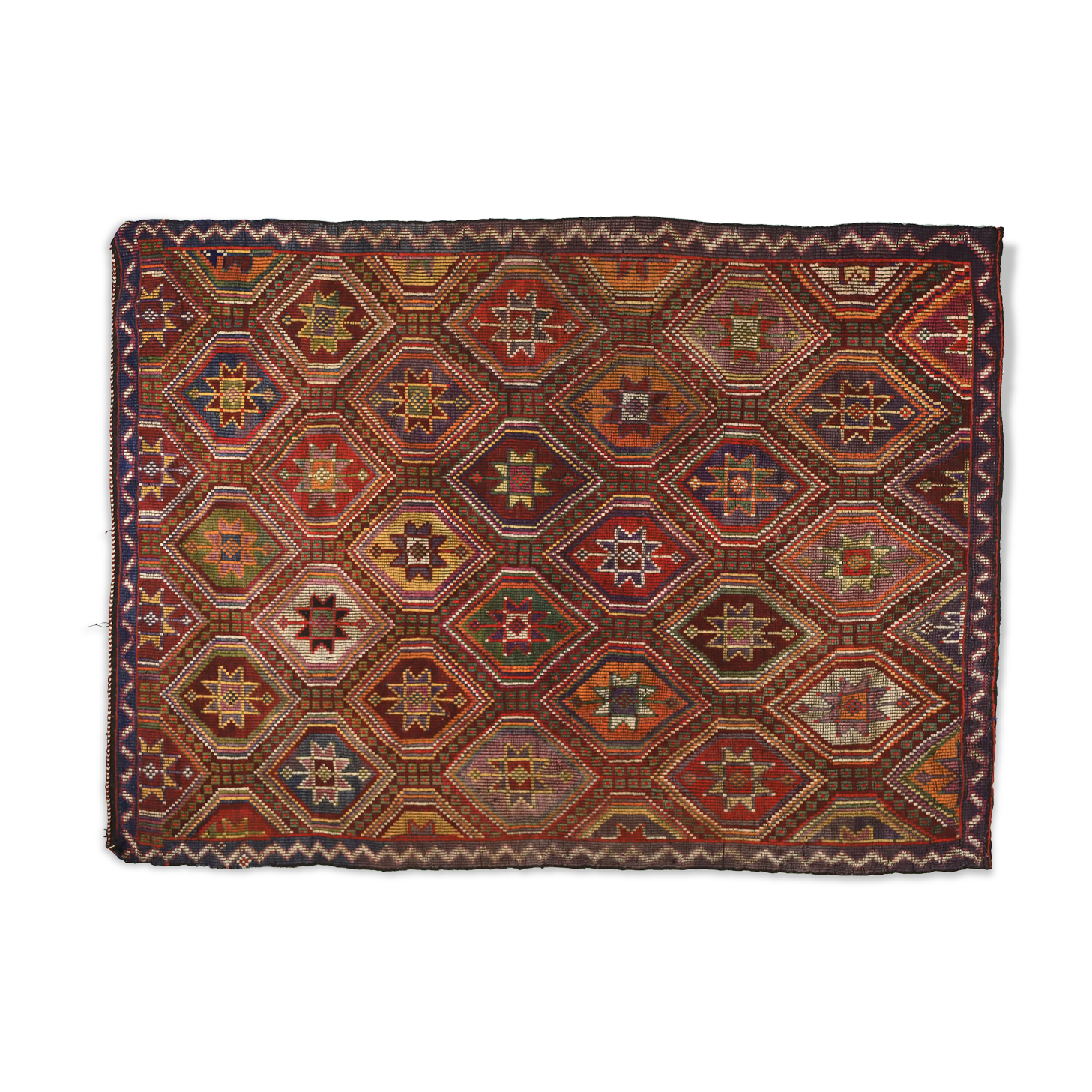 Tapis kilim artisanal anatolien 258 cm x 173 cm
