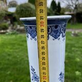 Pair of Delft vases with blue marine decoration