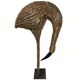 Lampe à oiseaux flamant rose en rotin en rotin des années 1960, États-Unis