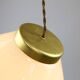 Mid-Century Modern Italian Yellow Glass and Brass Pendant Lamp, 1960s