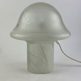 White clear glass peill and putzler mushroom table lamp