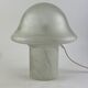 White clear glass peill and putzler mushroom table lamp