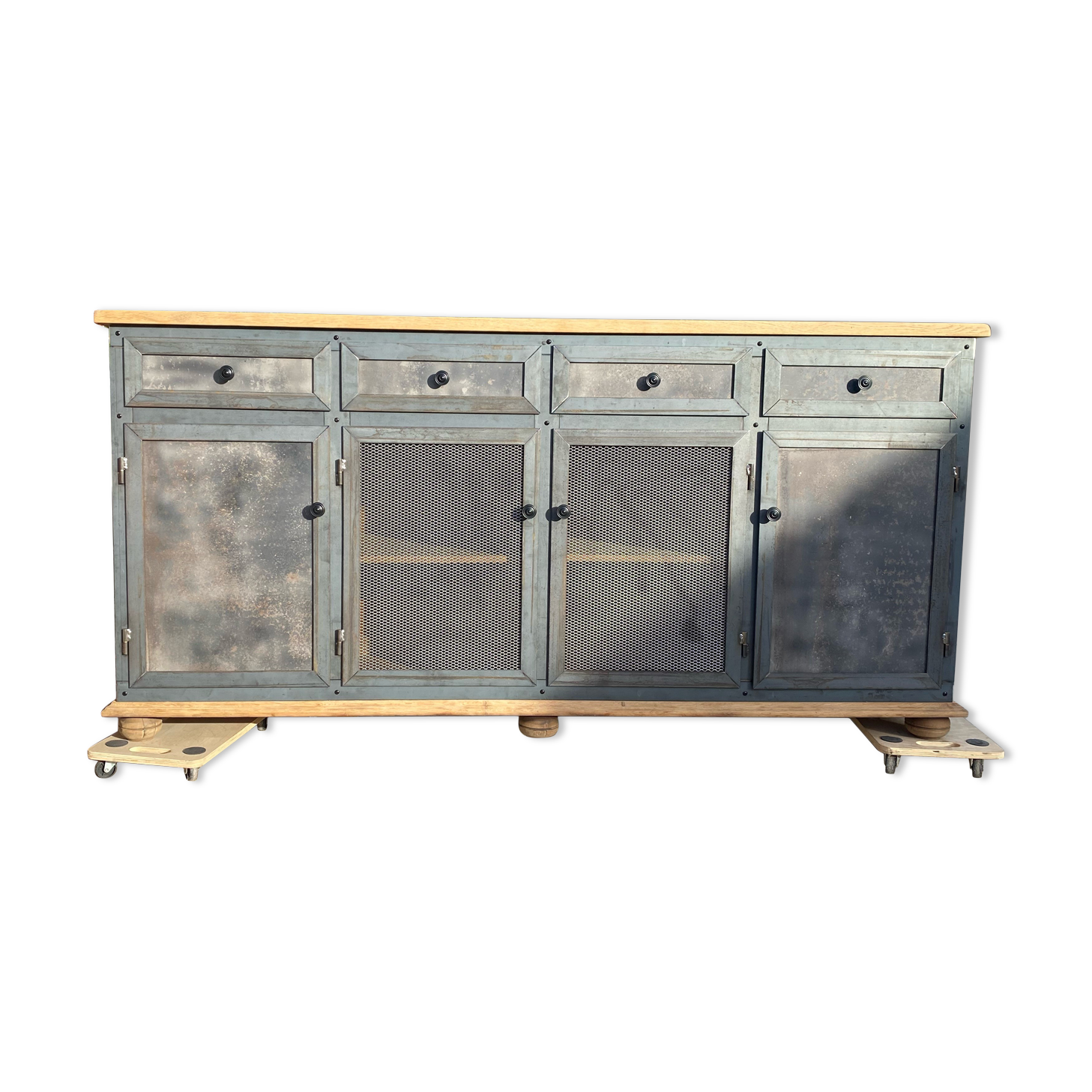 Steel wood sideboard