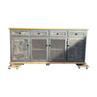 Steel wood sideboard