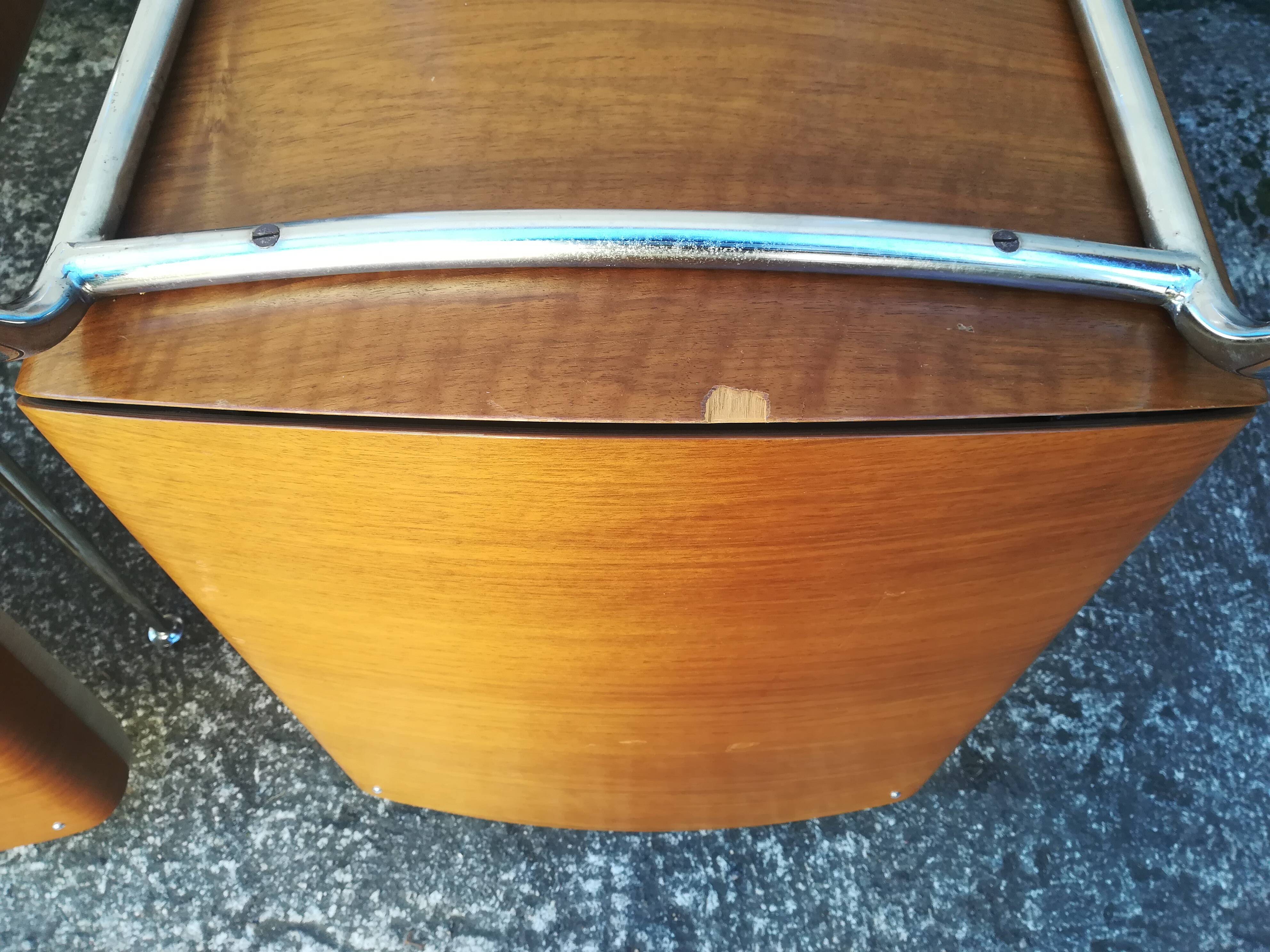 Wooden and fabric shell chairs