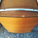 Wooden and fabric shell chairs