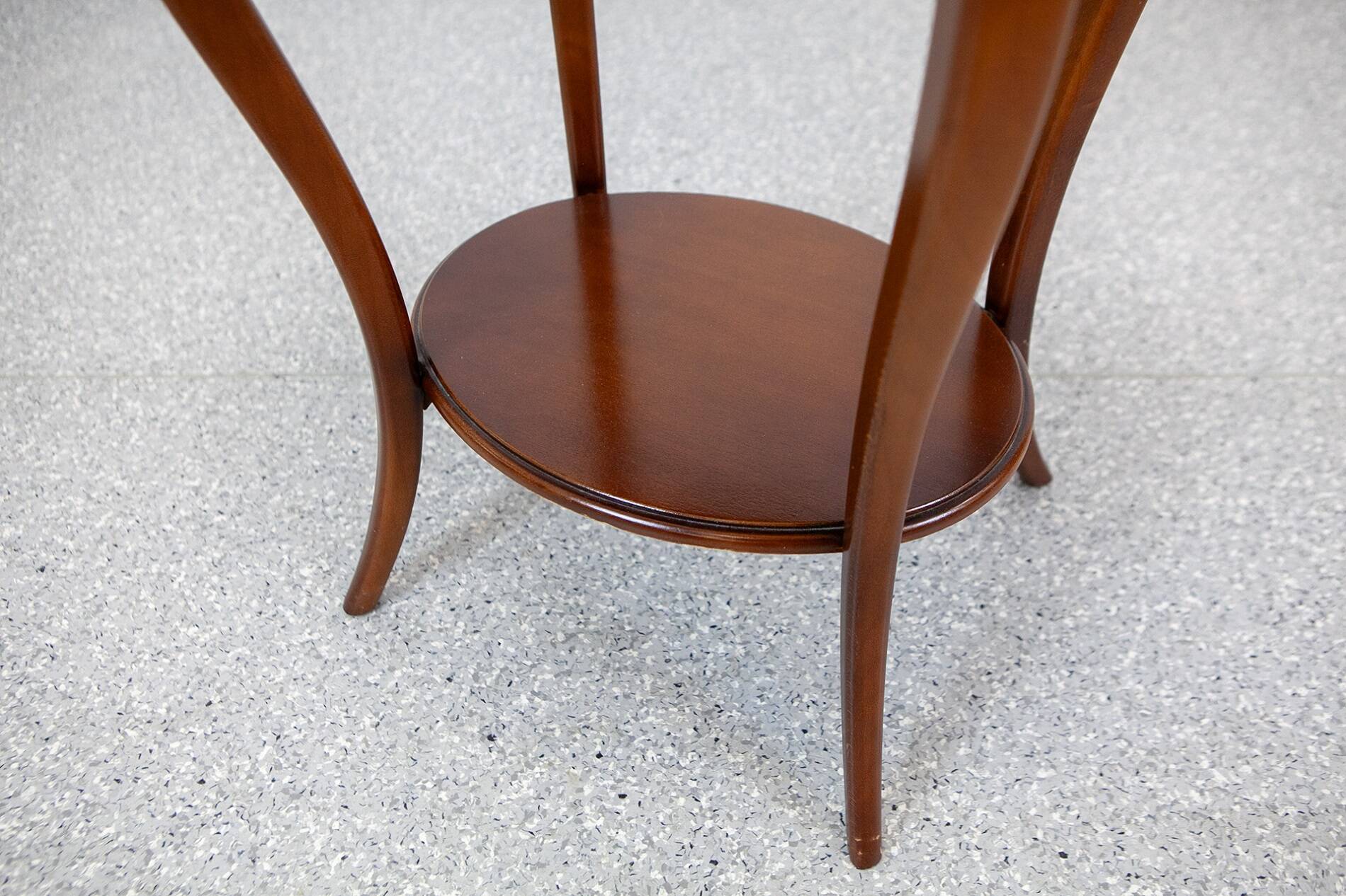 Late 20th Century Classical Style Round Side Table / Sewing Table