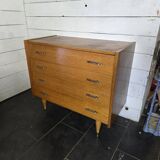 Vintage oak chest of drawers from the 60s