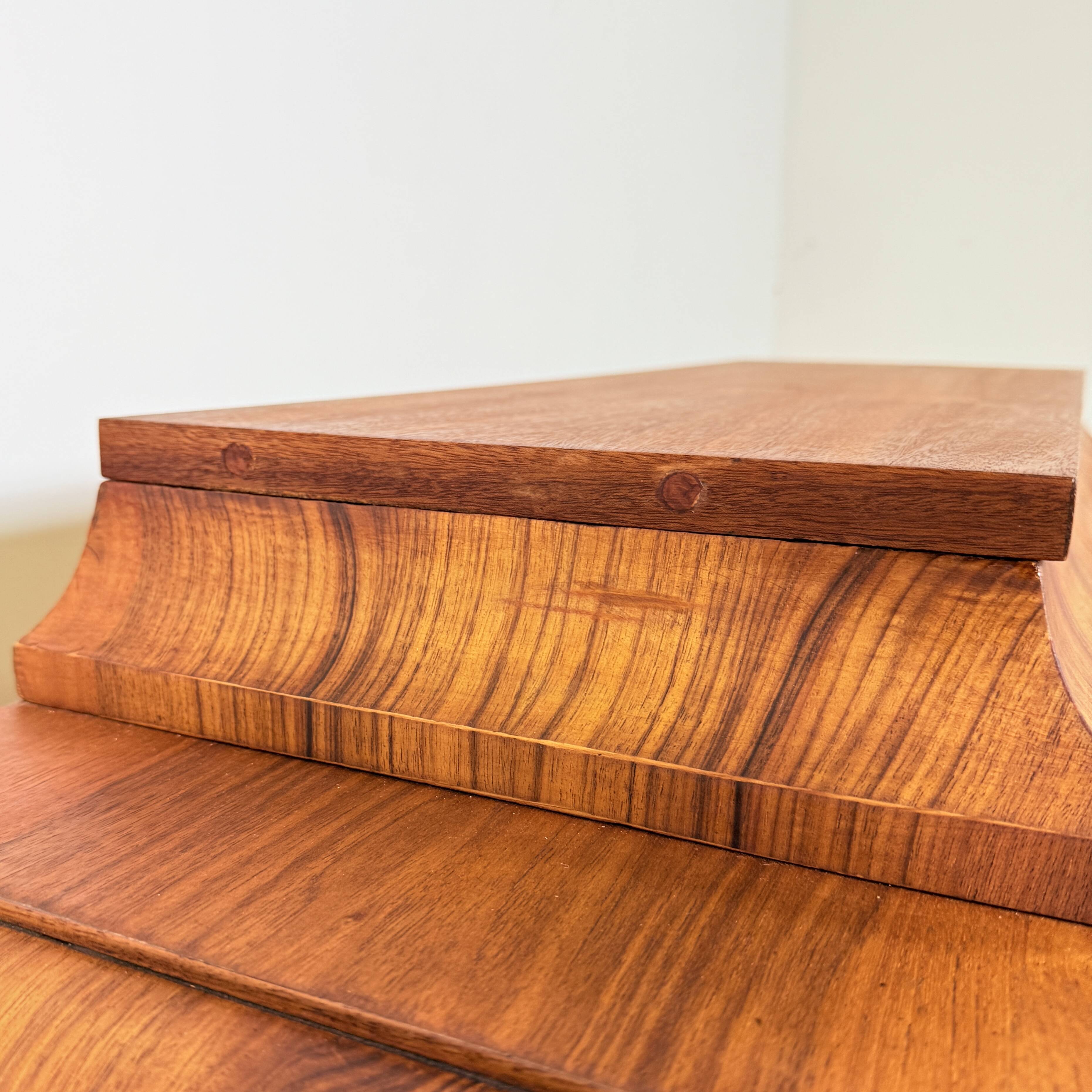 Vintage Art Deco-style walnut cabinet