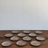 Set of 12 Niderville stoneware dessert plates
