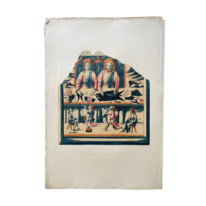 Lithographie plaque votive - louvre