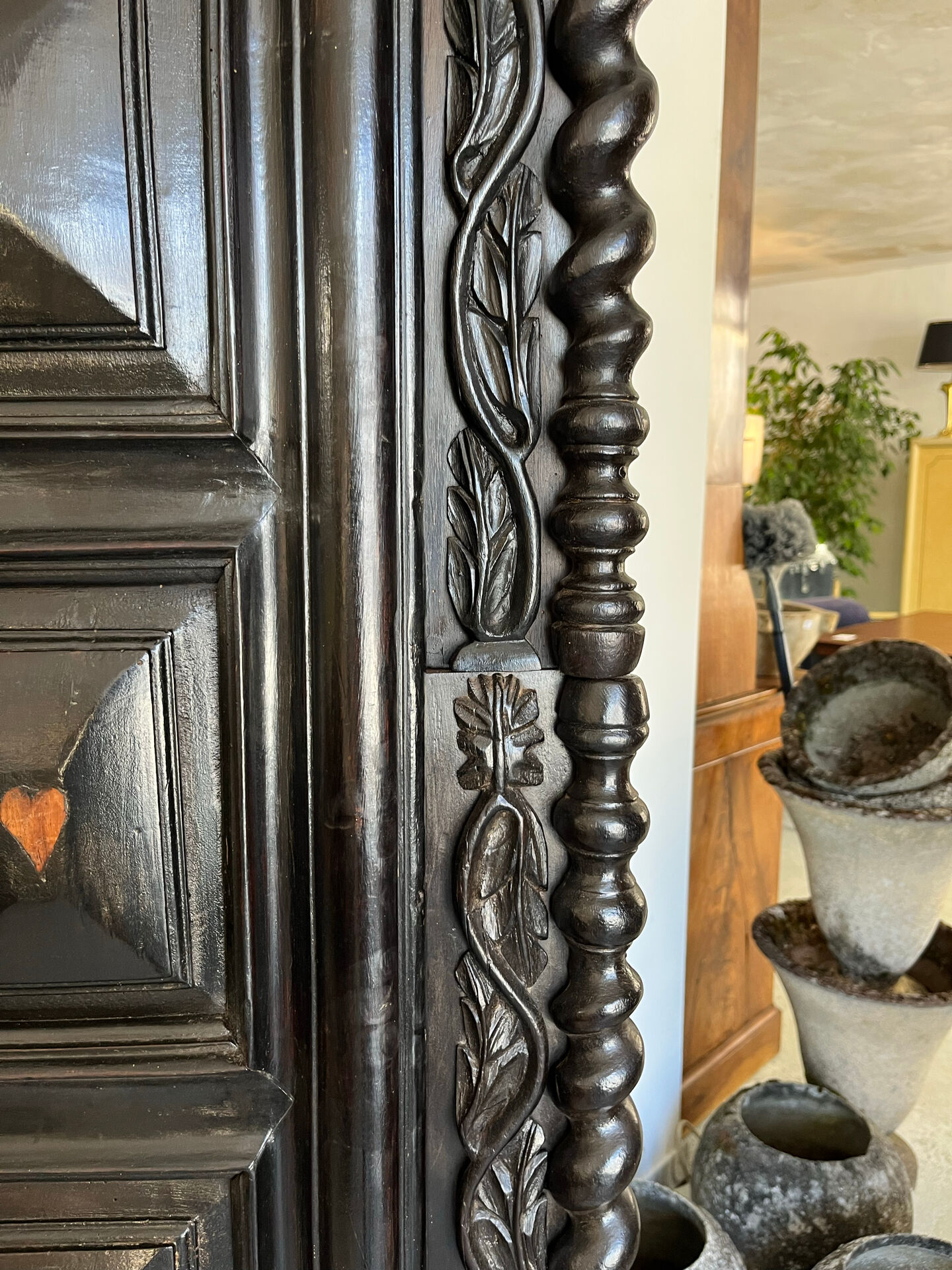 Wedding Bonnetière in Walnut in the Louis XIII style