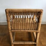 Vintage rattan children's armchair