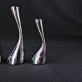 Scandinavian steel candle holders by Design by Mencke & Vagnby Nuance Vintage