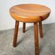 Pine stool assigned to Charlotte Perriand for Les Arcs.