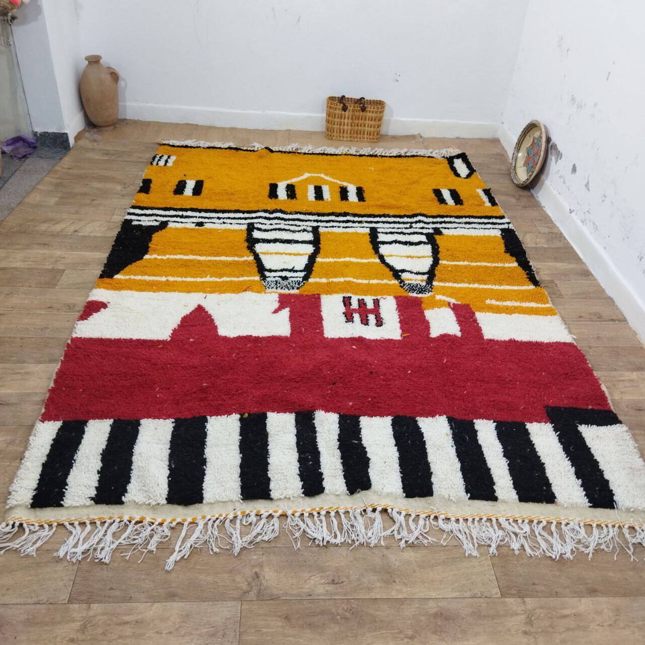 Azilal Berber rug in handmade wool 300 X 215 CM