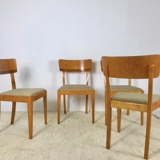 Set of 4 chairs art deco, 1950