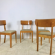 Lot de 4 chaises art deco, 1950