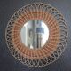 70s rattan sun mirror