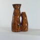 Vintage brutalist ceramic twin vase