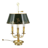 Lampe Bouillotte en Bronze Doré de Style Louis XVI Trois Lumières