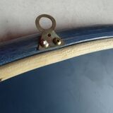 Bamboo mirror half circle 70/80s - 97x76cm