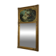 Vintage gold wall mirror with reproduction "The Four Seasons - L'A"