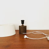 Brutalist brass table lamp