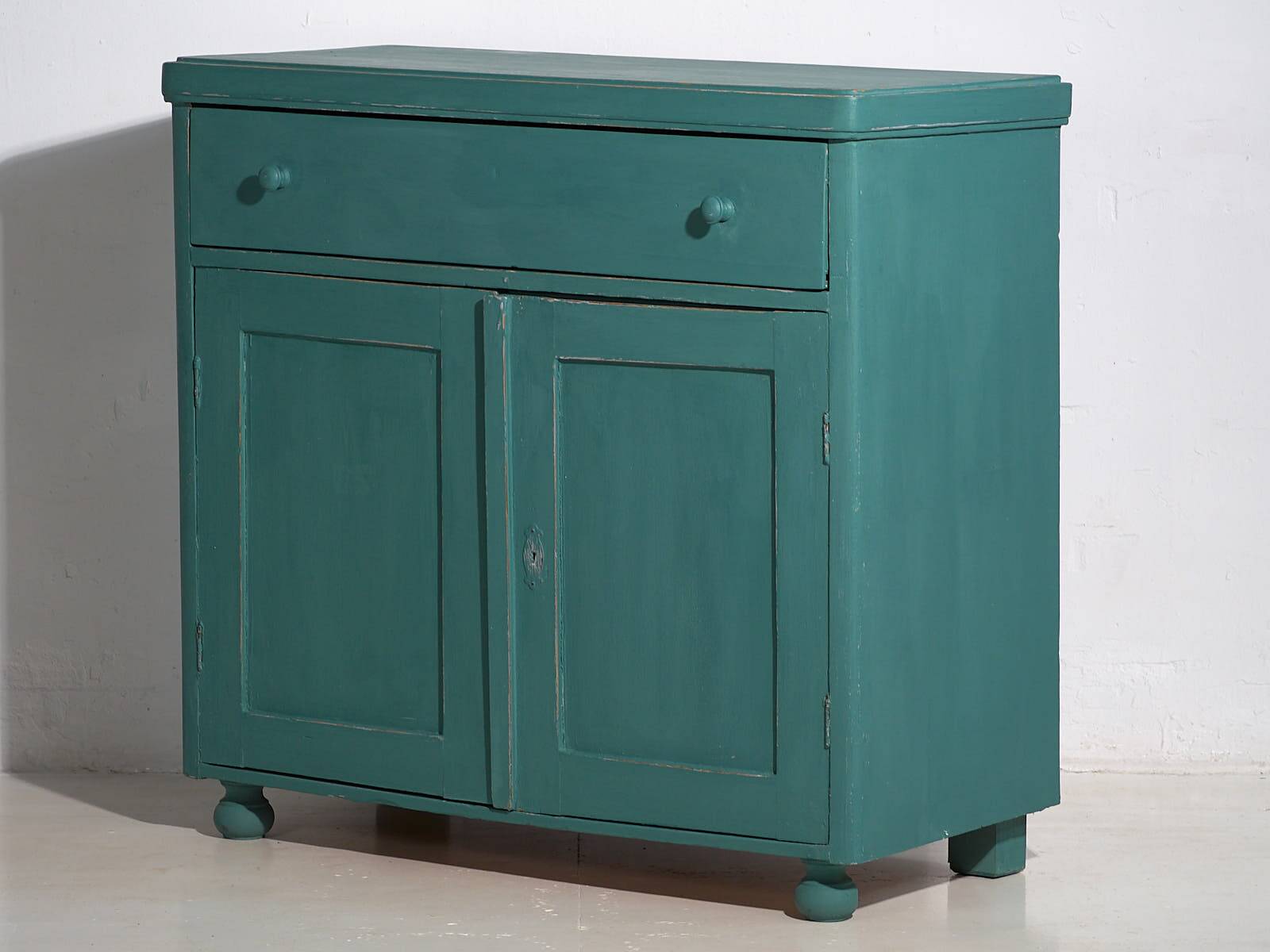 Antique Emerald Green Bedroom Chest of Drawers (c.1920) #4