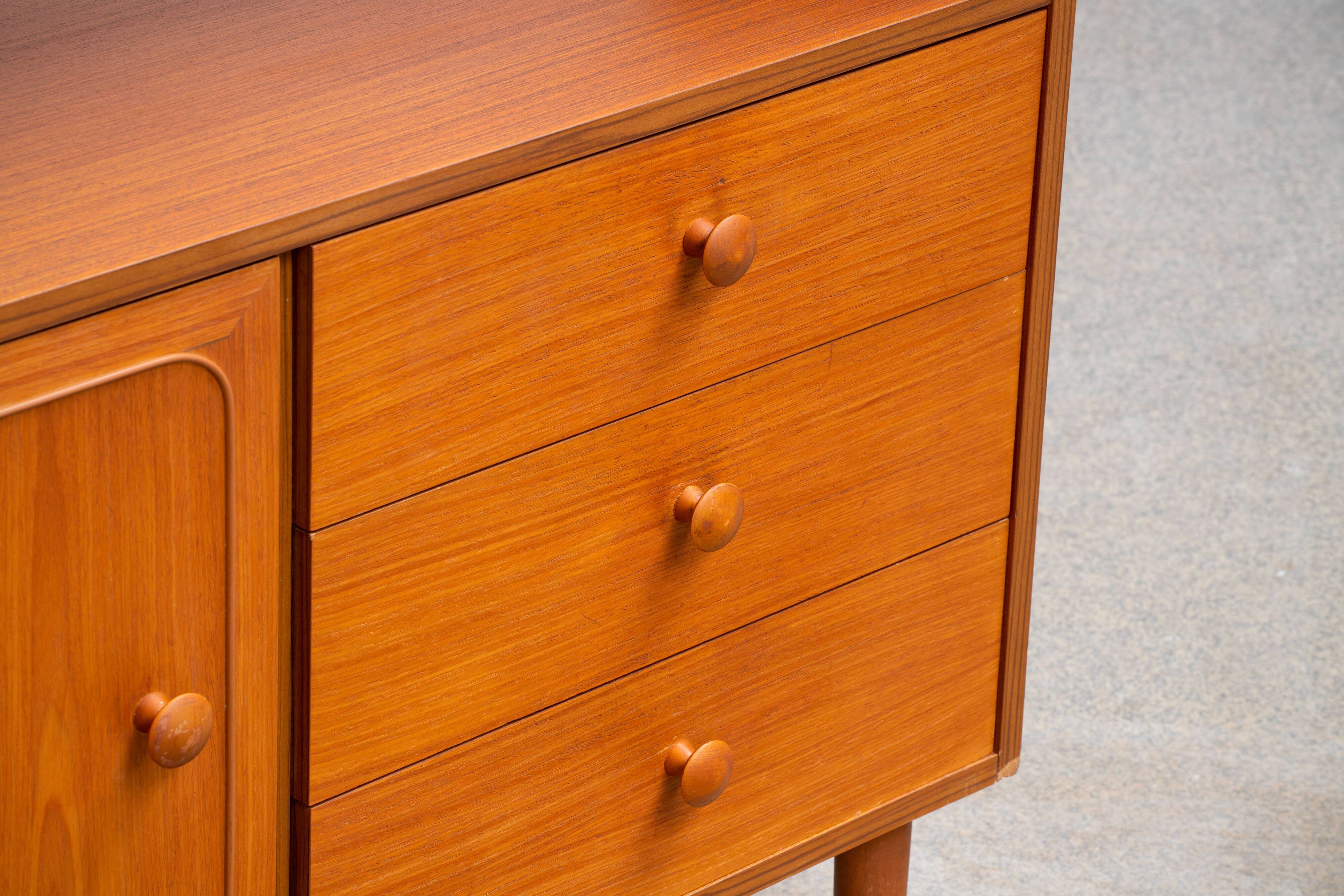 Scandinavian library in vintage teak 1960