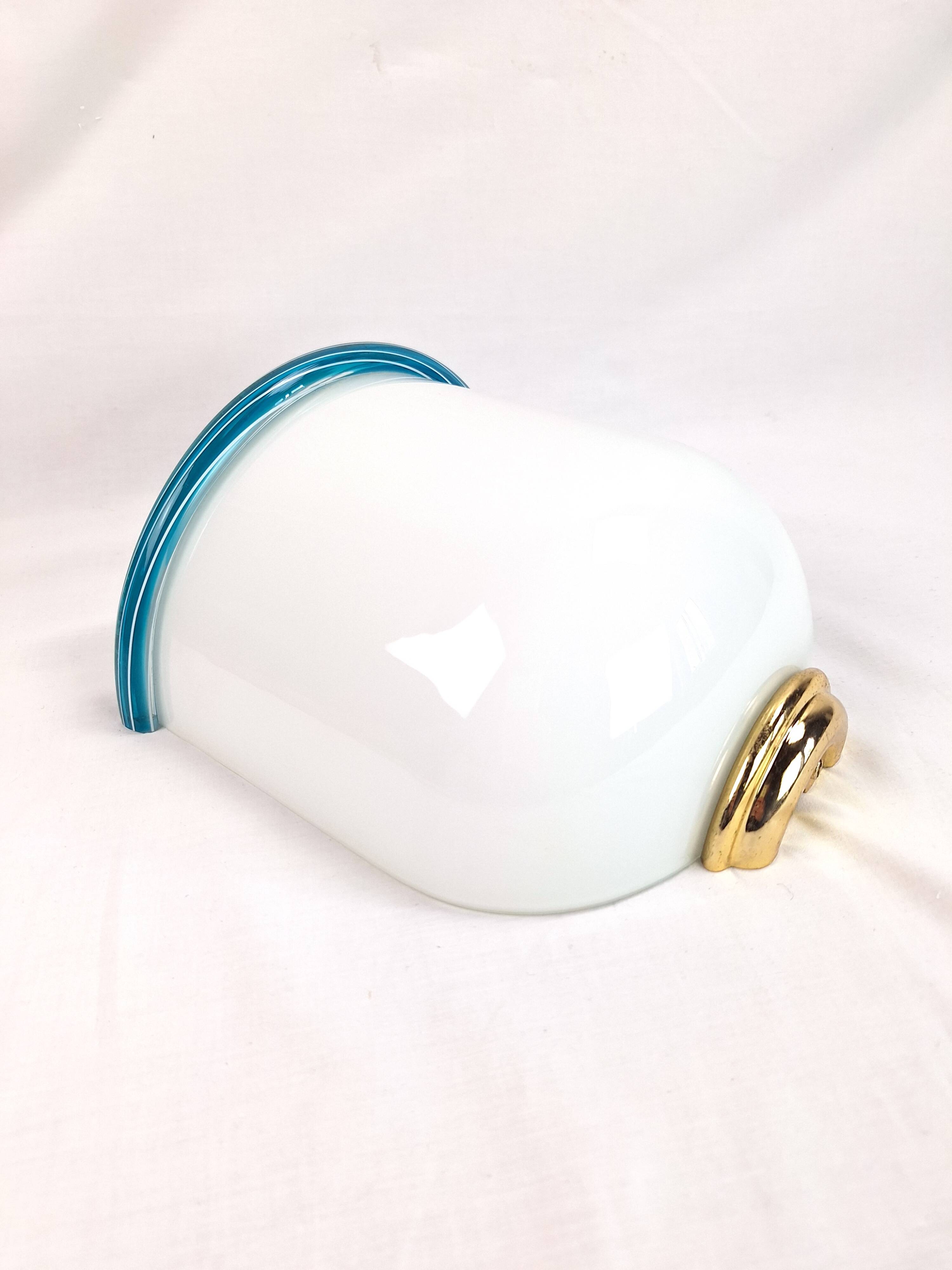 Art Deco hand-blown Murano glass wall lamp