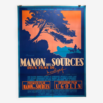 Affiche cinéma originale "Manon des Sources" Marcel Pagnol 120x160cm 1952