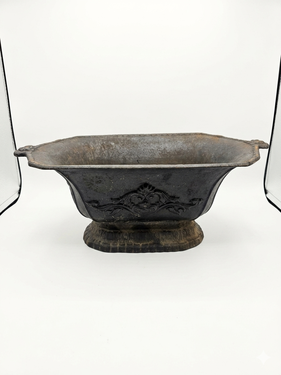 Antique cast iron planter