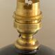 Pair of feet of black opaline art deco lamps